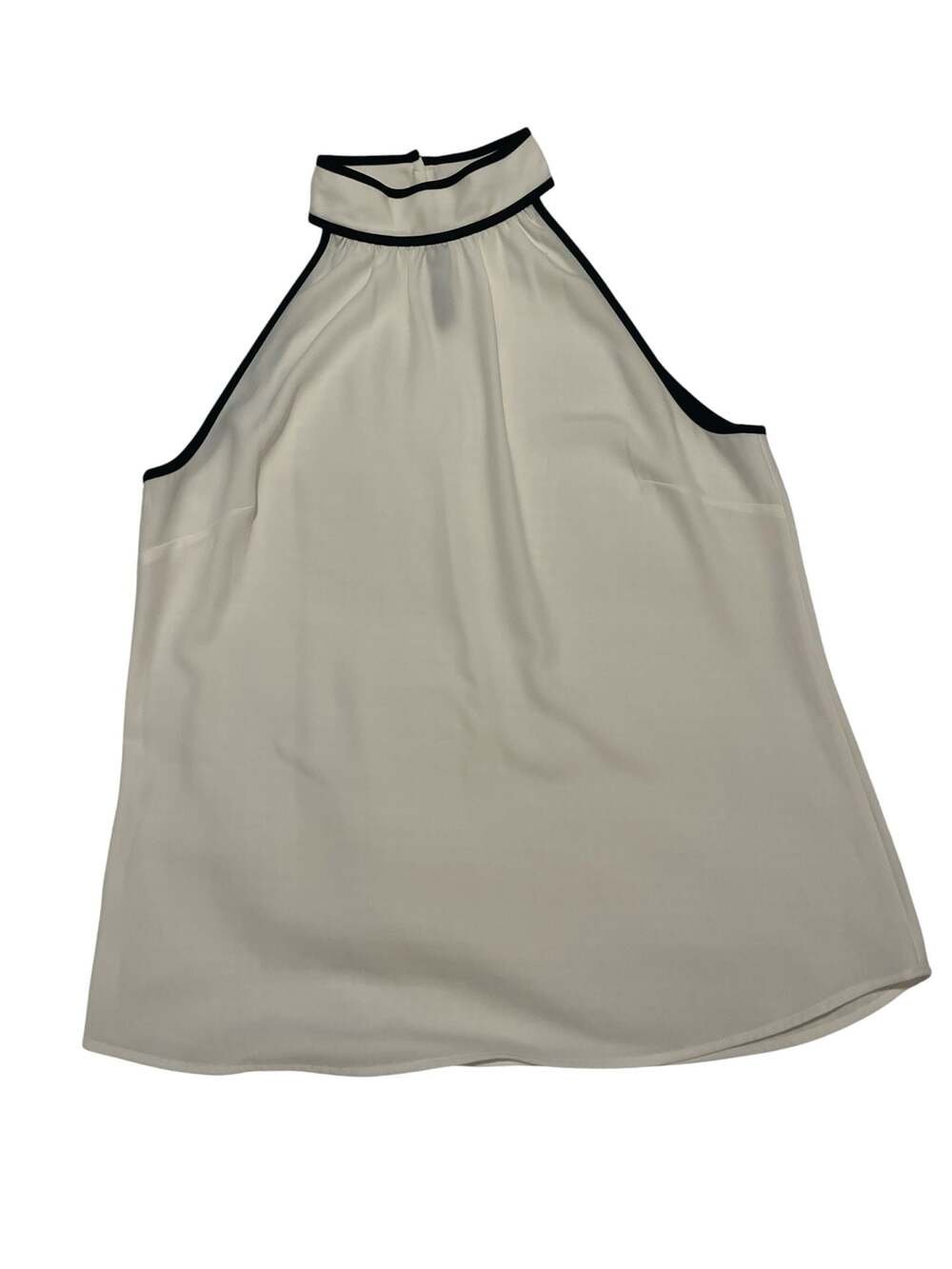 Calvin Klein Sleeveless Halter Top with Black Contrast Trim (FB1)